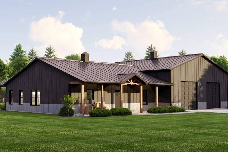 Architectural House Design - Exterior - Other Elevation 1 for Barndominium House Plan #1064-232 - 2 bed, 2 bath
