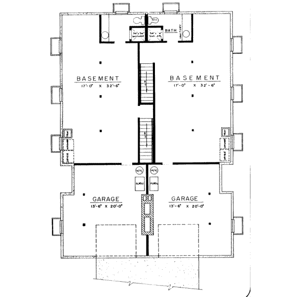 Ranch Floor Plan - Lower Floor Plan #303-232