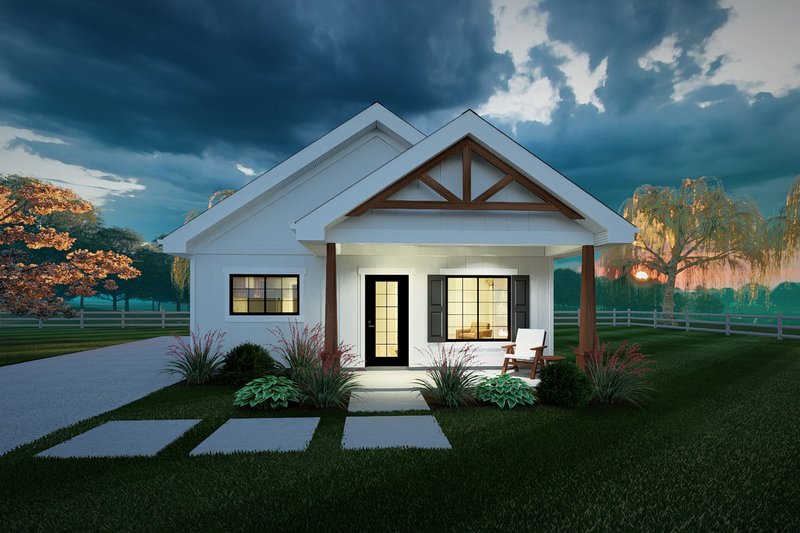 Architectural House Design - Exterior - Other Elevation for Farmhouse House Plan #126-299 - 1 bed, 1 bath