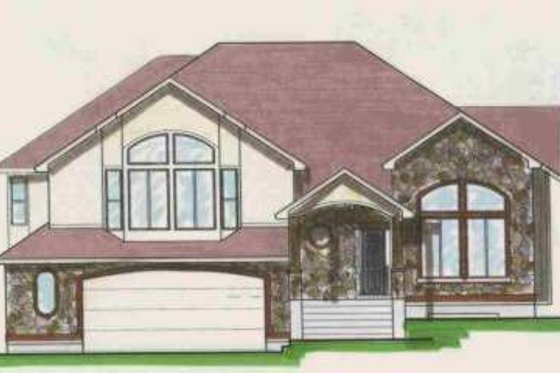 Exterior - Front Elevation for European House Plan #308-115 - 4 bed, 3 bath