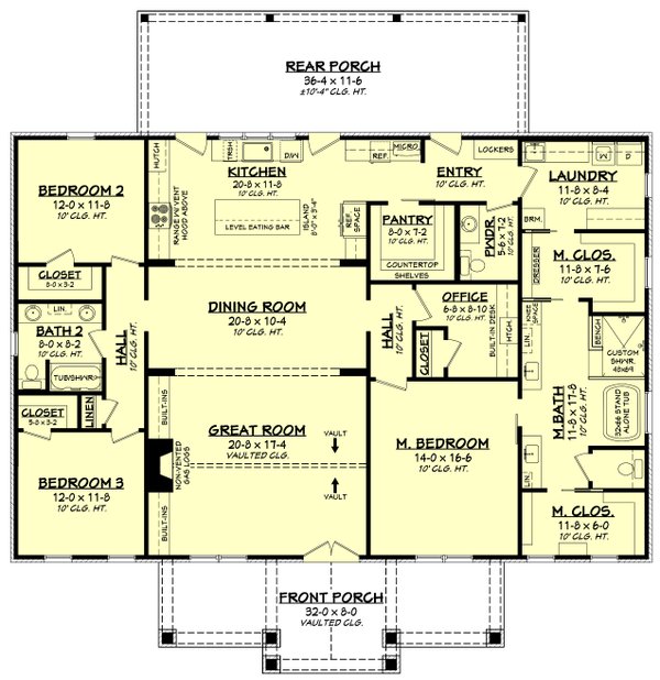 Farmhouse Floor Plan - Main Floor Plan #430-322