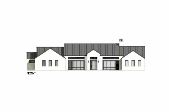 Exterior - Front Elevation 5 for Modern House Plan #1096-53 - 4 bed, 4.5 bath