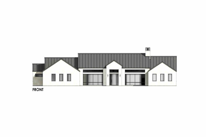 Home Plan - Exterior - Front Elevation 5 for Modern House Plan #1096-53 - 4 bed, 4.5 bath