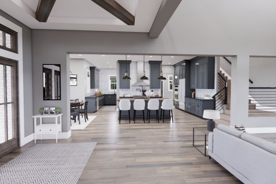 Interior - Family Room 2 for Farmhouse House Plan #51-1240 - 4 bed, 3.5 bath