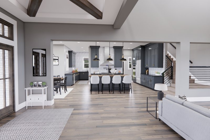 Architectural House Design - Interior - Family Room 2 for Farmhouse House Plan #51-1240 - 4 bed, 3.5 bath