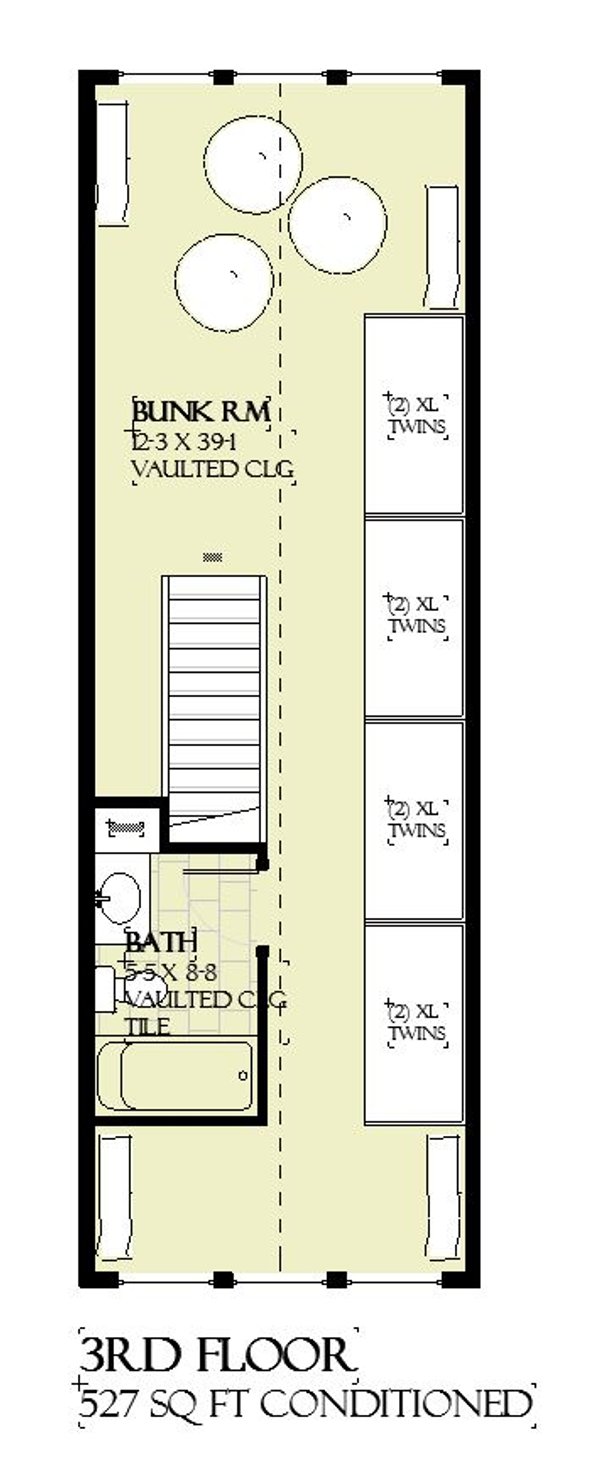 Beach Floor Plan - Upper Floor Plan #901-156