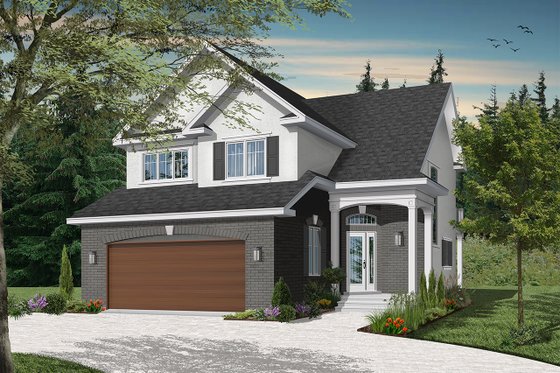 Exterior - Front Elevation 5 for Traditional House Plan #23-2011 - 3 bed, 2.5 bath