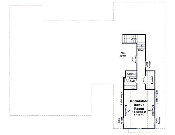 House Blueprint - Craftsman Floor Plan - Upper Floor Plan #21-644