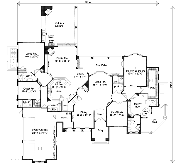 European Floor Plan - Main Floor Plan #135-141