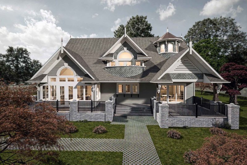 House Design - Exterior - Other Elevation 1 for Classical House Plan #1101-49 - 3 bed, 3.5 bath