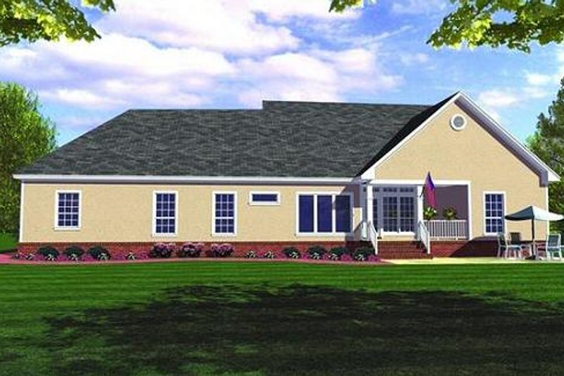 Dream House Plan - Exterior - Rear Elevation for Farmhouse House Plan #21-154 - 3 bed, 3 bath