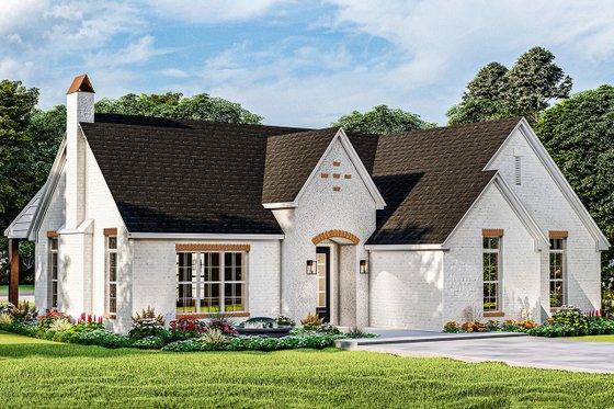 Exterior - Front Elevation 3 for Cottage House Plan #406-9665 - 3 bed, 2 bath
