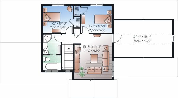 House Design - Country Floor Plan - Upper Floor Plan #23-726