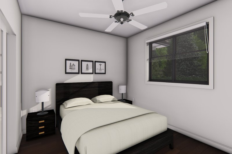 Architectural House Design - Interior - Bedroom for Farmhouse House Plan #126-259 - 2 bed, 1 bath