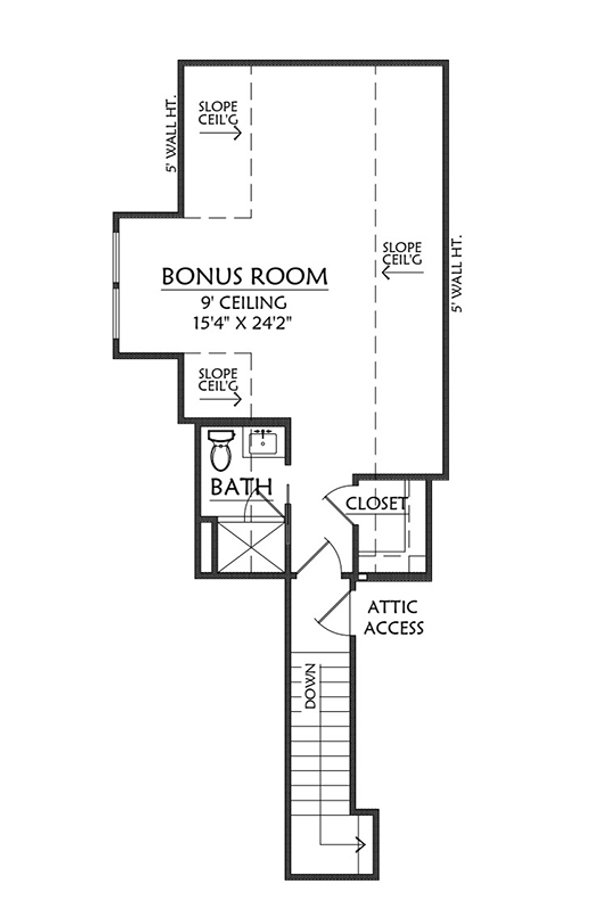 House Blueprint - Floor Plan - Upper Floor for Farmhouse House Plan #1074-134 - 4 bed, 3.5 bath