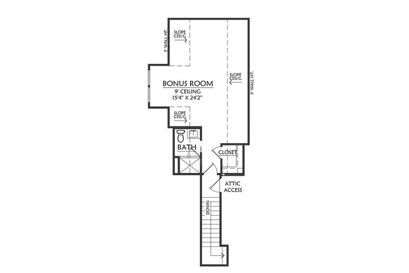 House Blueprint - Floor Plan - Upper Floor for Farmhouse House Plan #1074-134 - 4 bed, 3.5 bath