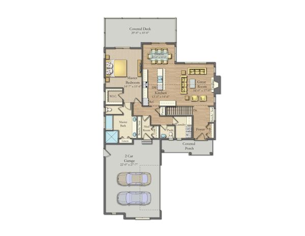 House Plan Design - Craftsman Floor Plan - Main Floor Plan #1057-20