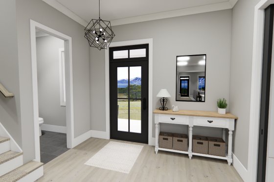 Interior - Entry for Farmhouse House Plan #51-1262 - 3 bed, 3.5 bath