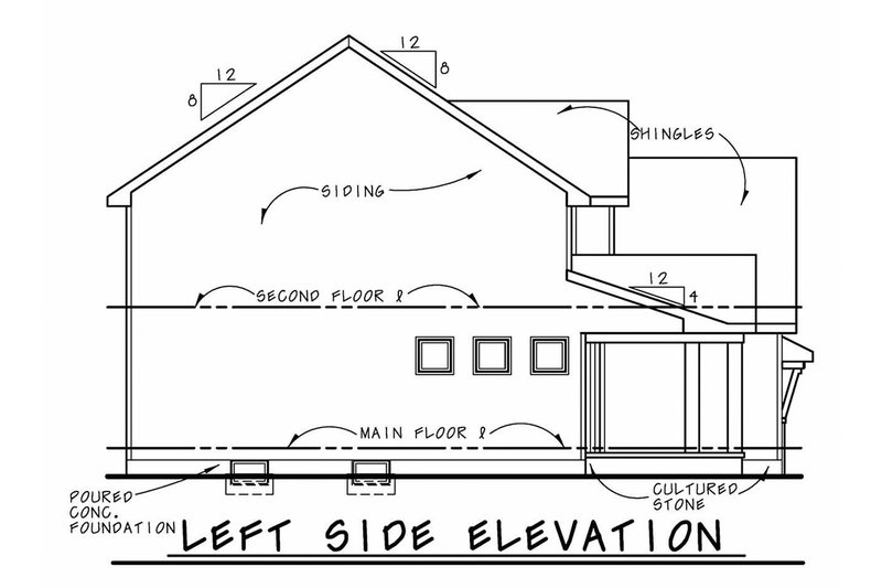 House Plan Design - Left Side Elevation