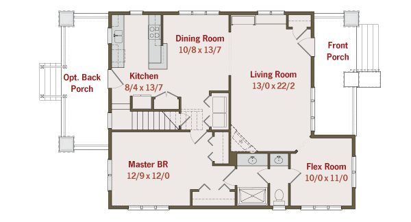 Craftsman Floor Plan - Main Floor Plan #461-31