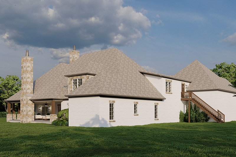 House Plan Design - Exterior - Rear Elevation 1 for European House Plan #923-293 - 5 bed, 4 bath