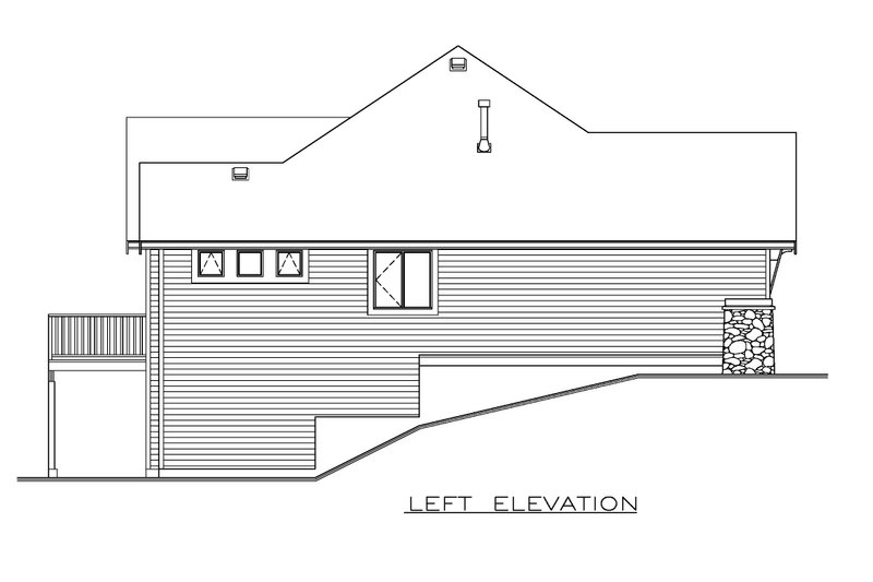 House Design - Exterior - Other Elevation for Craftsman House Plan #1100-120 - 2 bed, 2 bath