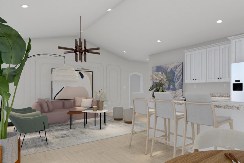 House Plan Design - Interior - Family Room 1 for Craftsman House Plan #1060-198 - 3 bed, 2 bath
