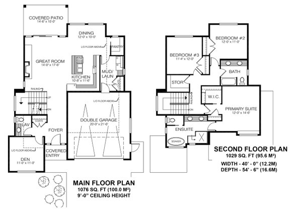 Dream House Plan - Floor Plan - Main Floor for Contemporary House Plan #1100-97 - 3 bed, 2.5 bath