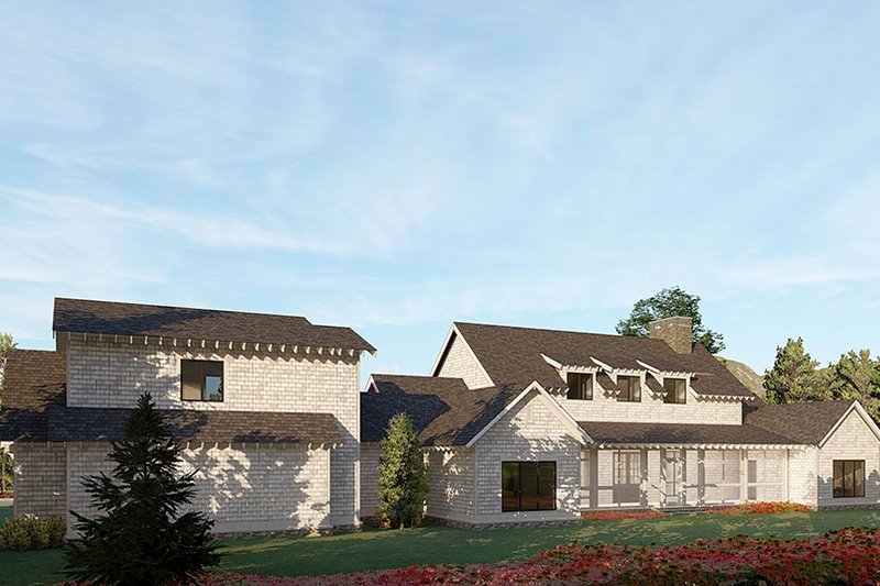 Home Plan - Exterior - Rear Elevation for Country House Plan #923-199 - 4 bed, 3.5 bath