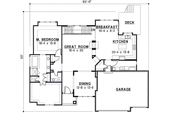 European Floor Plan - Main Floor Plan #67-363