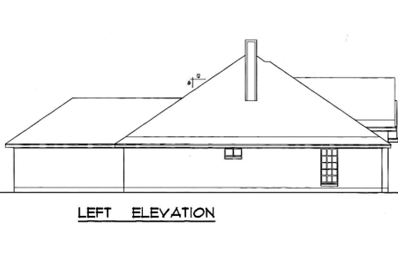 Exterior - Other Elevation for European House Plan #40-415 - 3 bed, 2 bath