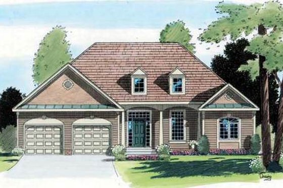 Exterior - Front Elevation House Plan #312-614 - 3 bed, 2 bath