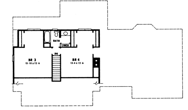 Country Floor Plan - Upper Floor Plan #10-241