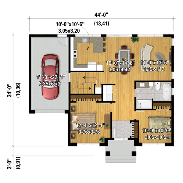 Farmhouse Floor Plan - Main Floor Plan #25-4992