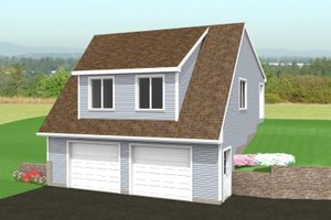 Exterior - Front Elevation for Modern House Plan #75-213, 0 bath