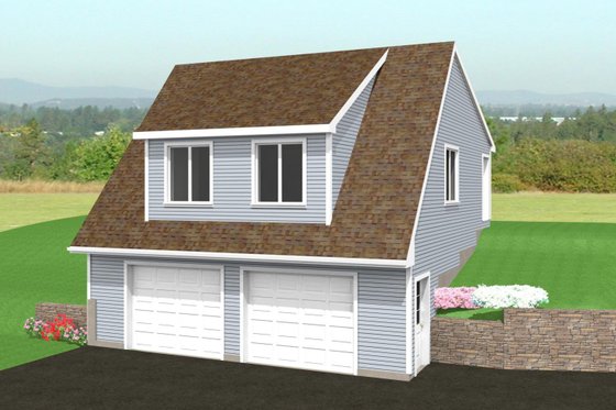 Exterior - Front Elevation for Modern House Plan #75-213, 0 bath