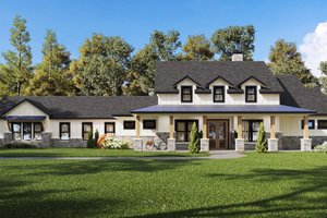 Country Exterior - Front Elevation Plan #1110-14