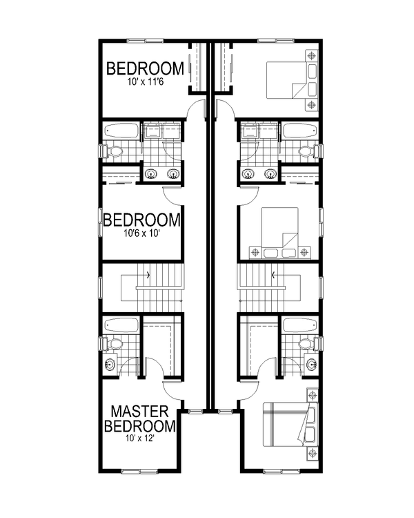 Craftsman Floor Plan - Upper Floor Plan #112-251