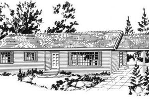 Ranch Exterior - Front Elevation Plan #18-9250