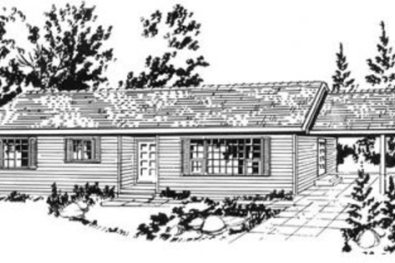 House Blueprint - Ranch Exterior - Front Elevation Plan #18-9250