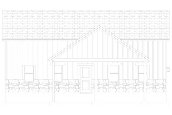 Exterior - Other Elevation 1 for Farmhouse House Plan #1060-322, 0 bath