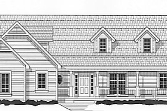 Exterior - Front Elevation for Country House Plan #67-282 - 3 bed, 3 bath