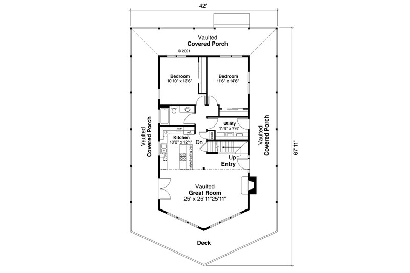 House Plan Design - Floor Plan - Main Floor for Craftsman House Plan #124-1242 - 4 bed, 3 bath