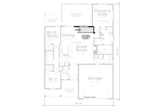 Floor Plan - Other Floor for Farmhouse House Plan #20-2548 - 3 bed, 2 bath