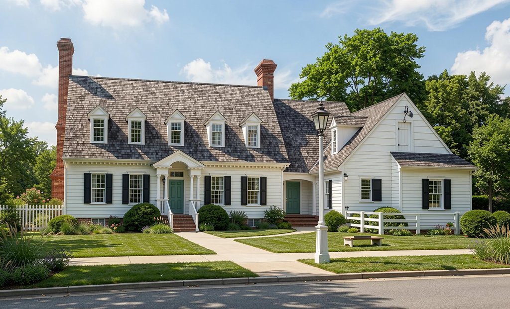 Exterior - Front Elevation 2 for Colonial House Plan #137-134 - 4 bed, 4 bath