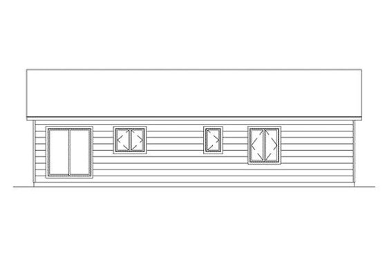 Exterior - Rear Elevation for Cottage House Plan #57-527 - 3 bed, 2 bath
