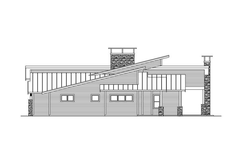 Home Plan - Exterior - Other Elevation 1 for Modern House Plan #124-1346 - 3 bed, 3.5 bath