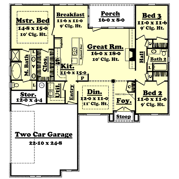 European Floor Plan - Main Floor Plan #430-27