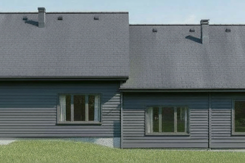 Architectural House Design - Exterior - Rear Elevation for Traditional House Plan #1122-18 - 2 bed, 2 bath