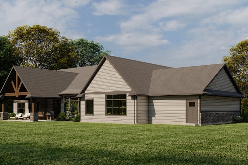 House Plan Design - Exterior - Rear Elevation 1 for Craftsman House Plan #1064-199 - 4 bed, 3.5 bath